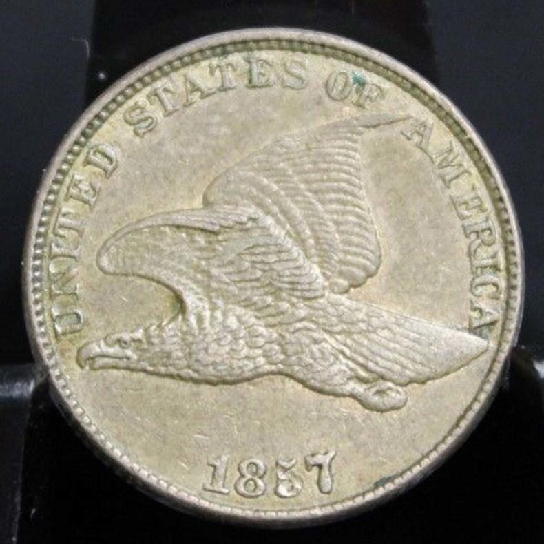 1857-Flying-Eagle-Cent---Is-This-A-Snow-Variety?